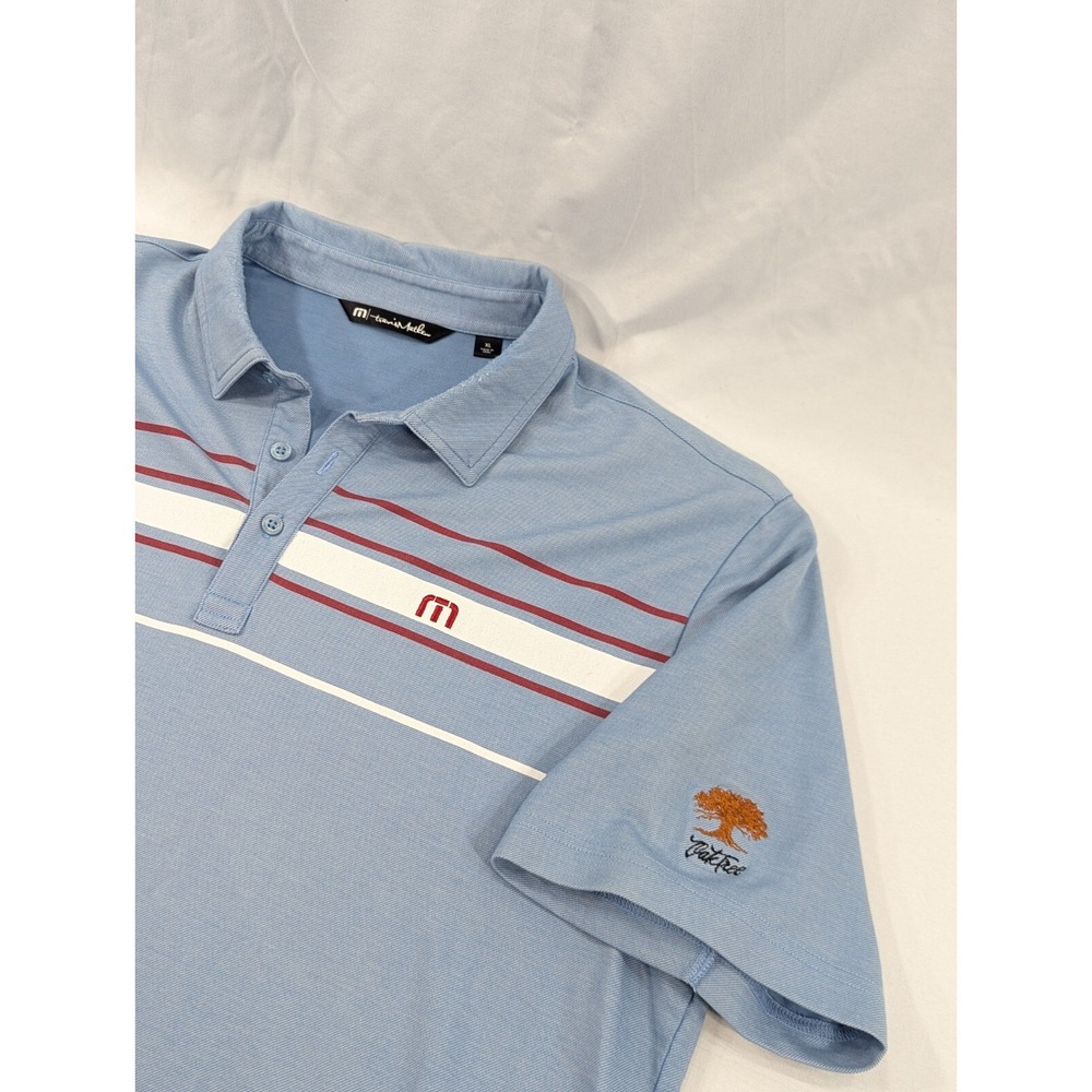 Travis Mathew Men's Size XOak Tree National Baby Blue Short Sleeve‎ Golf Polo